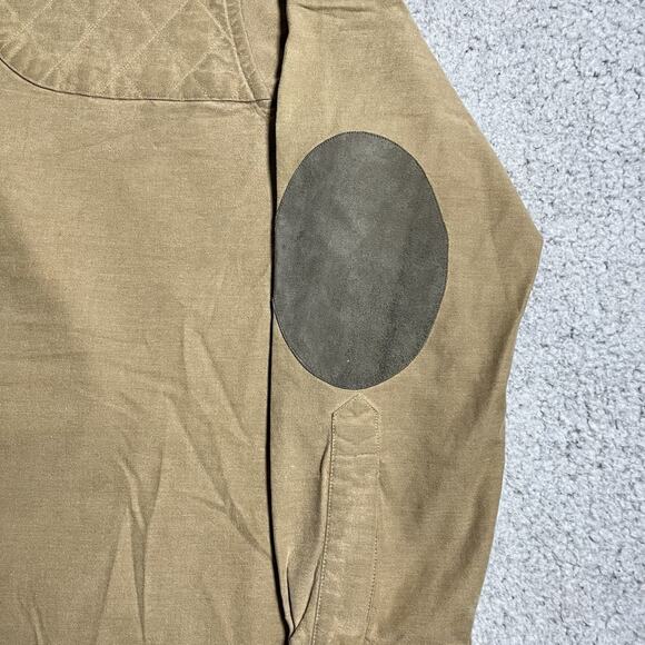 LL Bean Shirt Mens XL Beige Shooting Padded Elbow Patch Outdoor Hunting Work - Picture 9 of 13